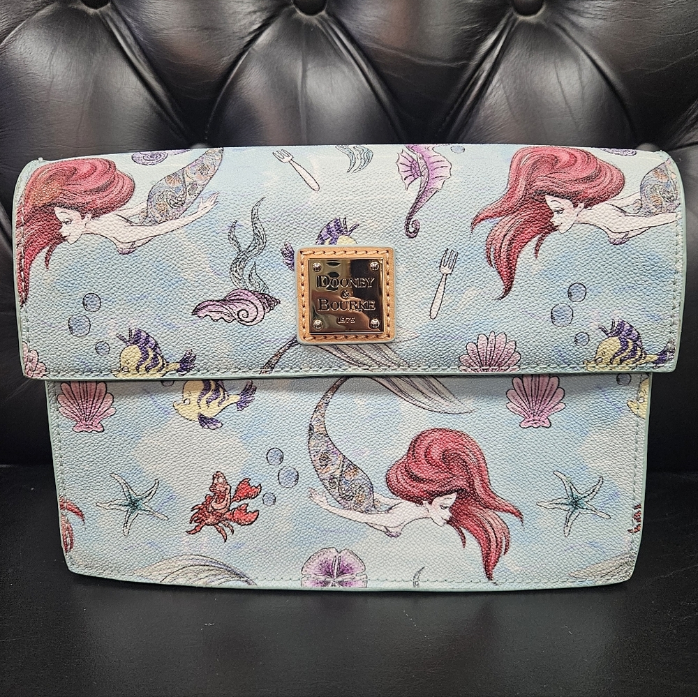 Dooney & Bourke Disney Ariel Little Mermaid Clutch Crossbody 75th Anniversary